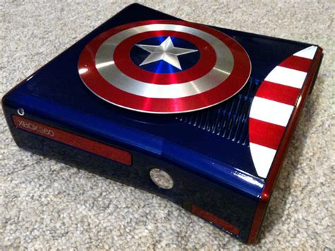 Custom Modified Captain America Themed Xbox 360 Console