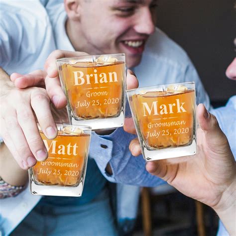 Personalized Whiskey Glassses Engraved Rocks Glass Bourbon Etsy