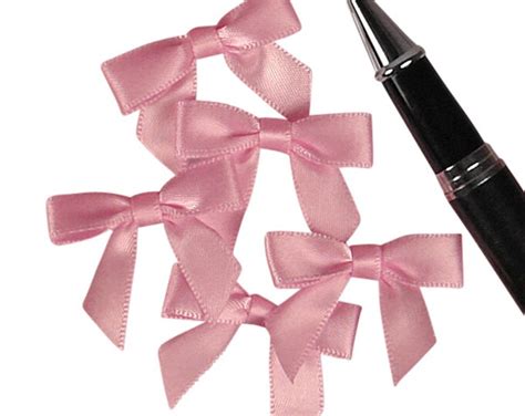 Light Pink Bows 25 50 Pcs Pink Ribbon Bows Small Craft Bows Etsy