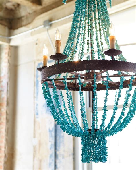 The Best Turquoise Wood Bead Chandeliers