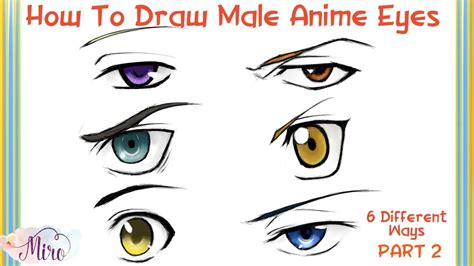 How To Draw Male Anime Eyes From Different Anime Series Step By