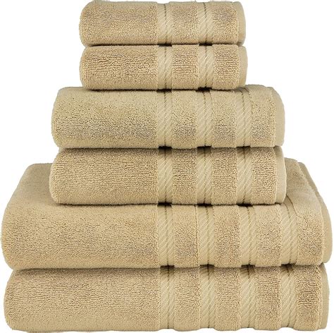 American Soft Linen Bath Towel Set 100 Turkish Cotton Luxury 6 Piece