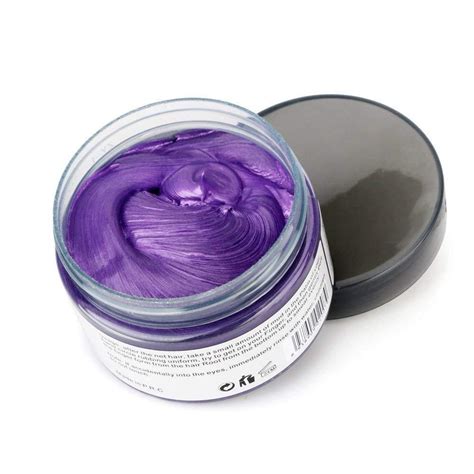 Mofajang Hair Wax Dye Styling Cream Mud Natural Hairstyle Color Pomade Washable Temporary Purple