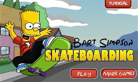 Bart Simpson Skateboarding Juego Yellowjb