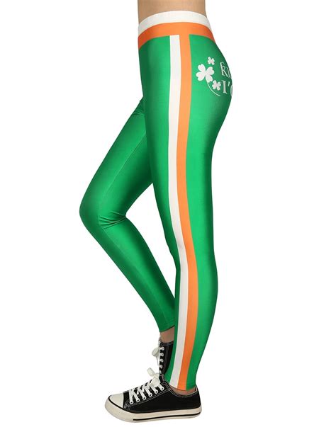 Hde Saint Patricks Day Leggings For Women St Pattys Kiss Me Lucky Irish Pants Large