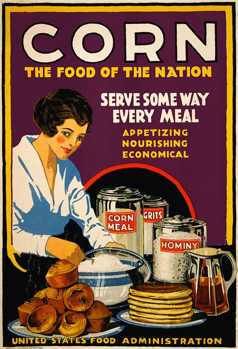 corn the food of the nation vintage food advertising poster digital art by siva ganesh