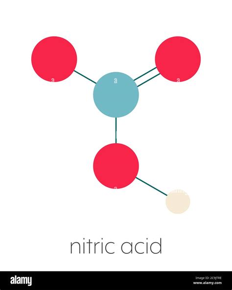 Nitric Acid Hno3 Strong Mineral Acid Molecule Used In Production Of Fertilizer And Explosives