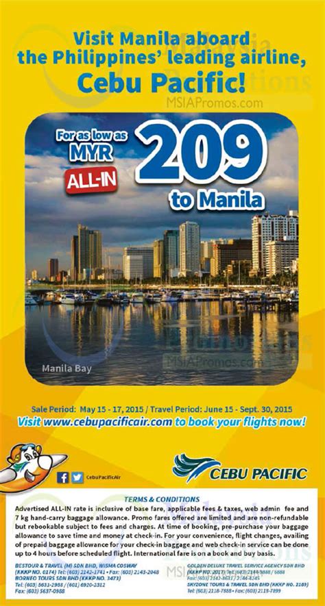 Some coupon codes have special requirements or exceptions. Cebu Pacific Air RM209 (all-in) Manila Promo Fares 15 - 17 ...