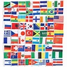 72 International Country Stick Flags, 5.2”x7.5” Handheld Decoration ...