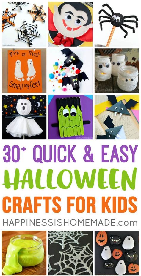 These Quick And Easy Halloween Kids Crafts Can Be Made In Under 30