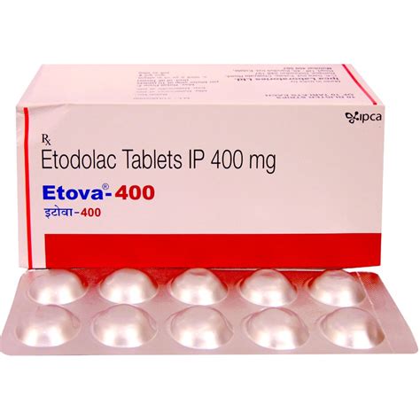 Etova Etodolac Tablet Ipca Laboratories Ltd Prescription At Rs 165