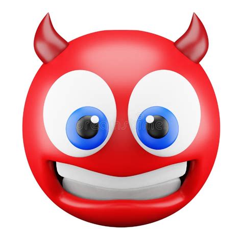 Devil Emoji Face 3d Rendering Isometric Icon Stock Vector