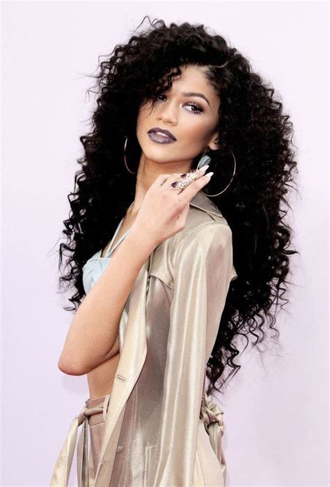 Zendaya Deep Wave Curly Long Hair Extensions Weave Hairstyles Curly