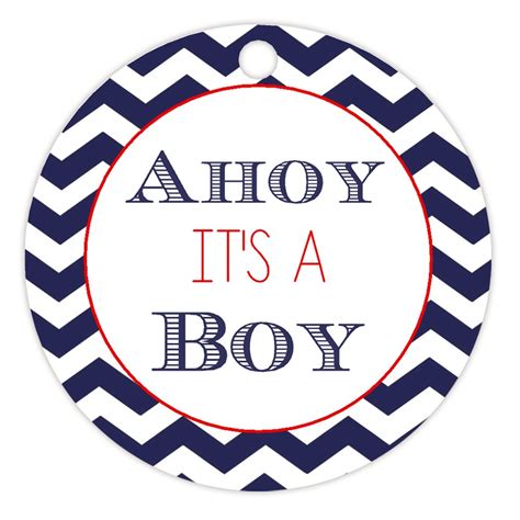 Ahoy Its A Boy Baby Shower Printable Nautical Sailboat Baby Shower