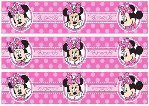 Minnie Mouse Cake Strips A4 Edible Image
