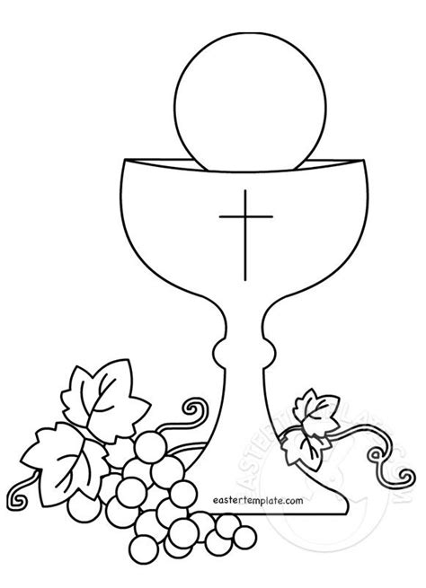 They're all related to the holy eucharist. First Communion symbol Chalice coloring page | Dibujos de ...