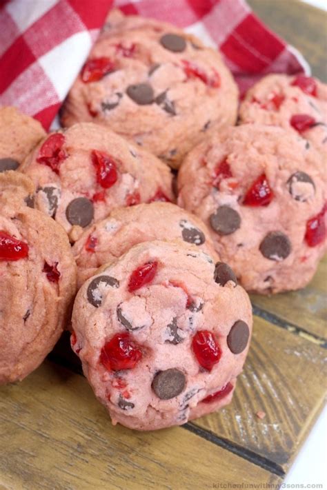 Cherry Chocolate Chip Cookies Kitchen Fun With My 3 Sons