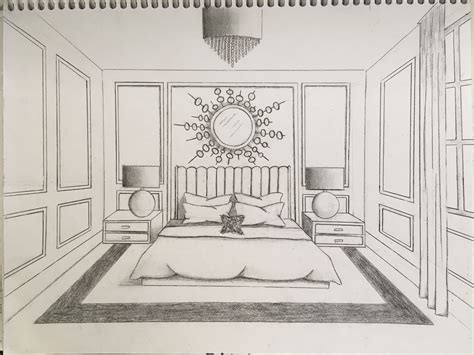 How To Draw A Bedroom In One Point Perspective Artofit