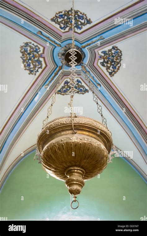 Antique Chandelier At The Ibrahim Mosque Or Cave Of Machpela In Hebron