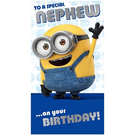 When you learned that your brother or sister was going to be a parent, everything in your life changed. Nephew Minions Birthday Card (MM008) - Character Brands