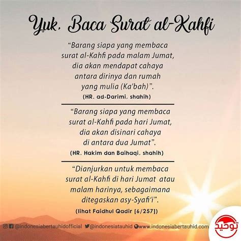 Yuk Simak Keutamaan Membaca Surah Al Kahfi Pada Hari Jum At