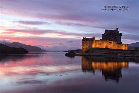 Eilean Donan Castle Sunset Loch Duich Scotland Scottish