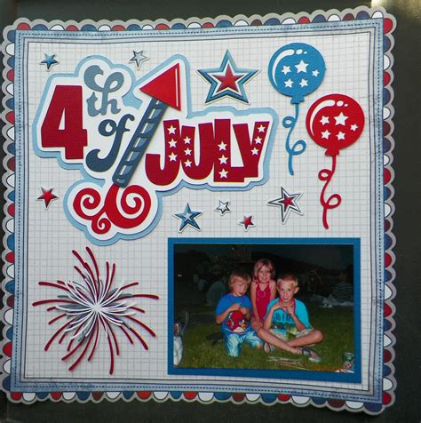 Handmade Scrapbook Page 4th Of July Scrapbook Pages Handmade