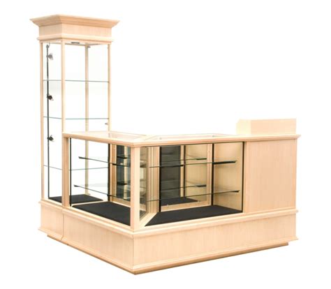 Hardwood And Glass Cash Wraps Display Cases Showcases