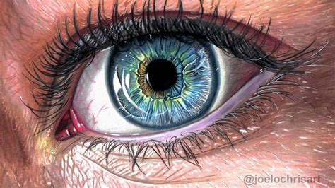 How To Draw A Realistic Eye With Colored Pencils Youtube