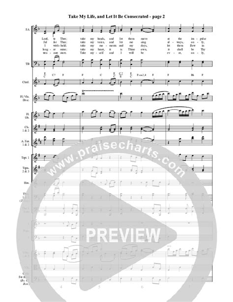 Take My Life And Let It Be Consecrated Orchestration Praisecharts