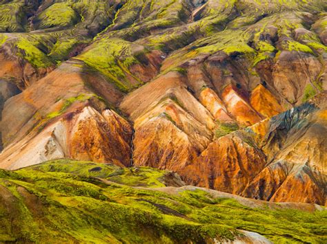 Landmannalaugar Colorful Rainbow Mountains Stock Image Image Of