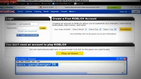 free roblox accounts password