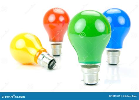 Colored Light Bulbs Stock Image Image Of Isolated Bulb 9915315