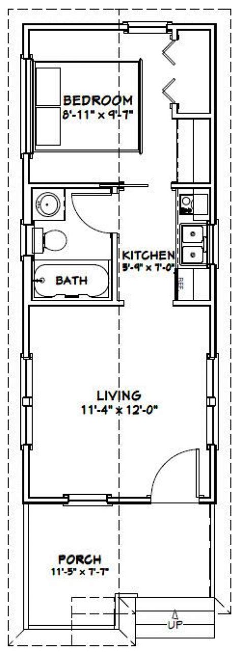 12x30 Tiny House 12x30h1a 358 Sq Ft Excellent Floor Plans