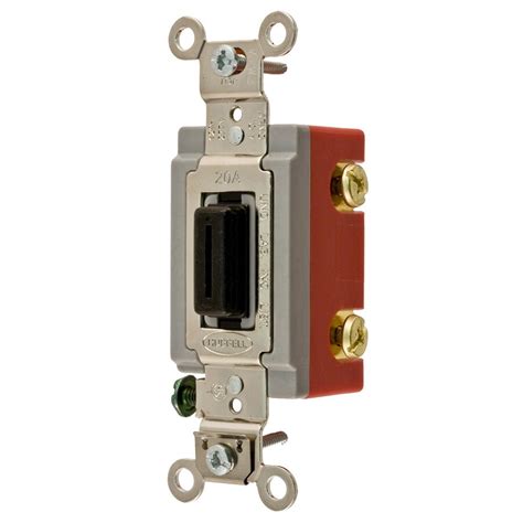 Hubbell 1520 Amp Single Pole Black Toggle Industrial Light Switch At