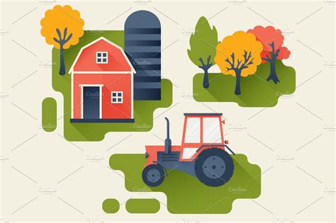 Agricultural Industry Concept Pre Designed Illustrator Graphics