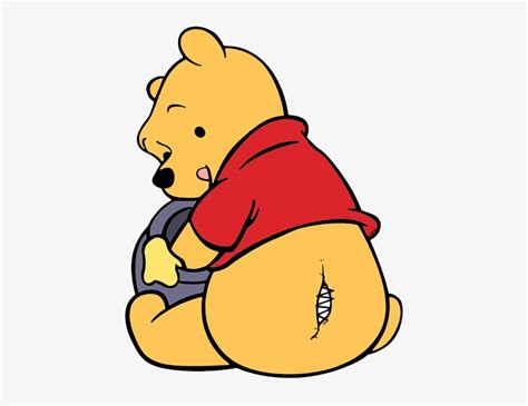 Winnie Eating Honey - Winnie-the-pooh Transparent PNG - 437x553 - Free