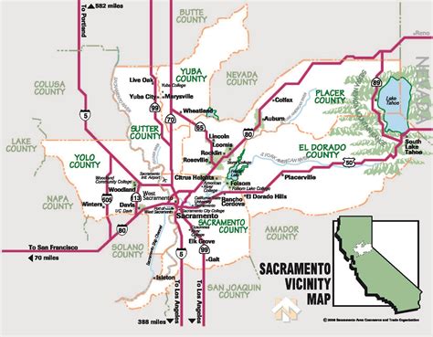 Sacramento County Map Sac County Map California Usa