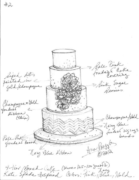 For The Love Of Cake By Garry And Ana Parzych June 2012 Cake Sketch
