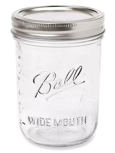 ball® wide mouth glass canning jars 16 oz s 19402 uline