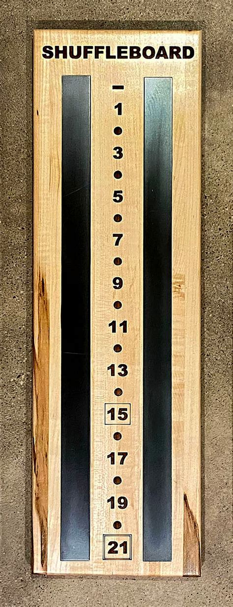 Solid Wood And Steel Shuffleboard Scoreboard Scorer Maple Etsy