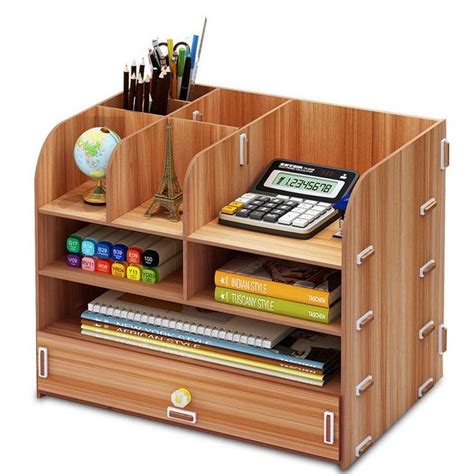 book shelves diy diy desktop storage box large capacity multi layer d… organizador para