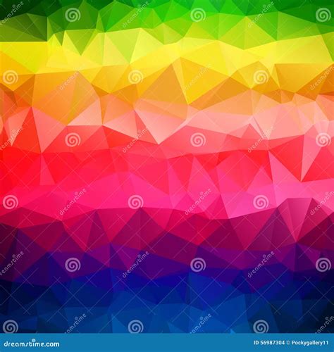 Abstract Triangle Rainbow Color Texture Stock Vector Illustration Of