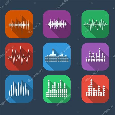 Music Soundwave Icons Set Stock Vector Image By ©ansim 77269256