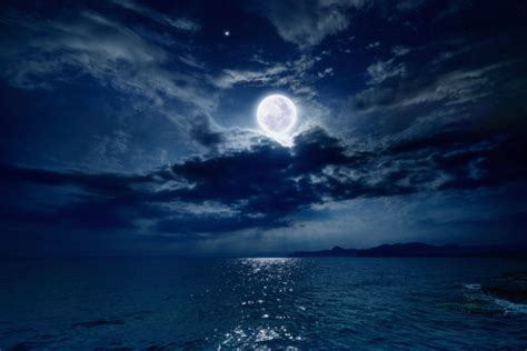 Full Moon Over Sea Stock Photo Download Image Now Istock