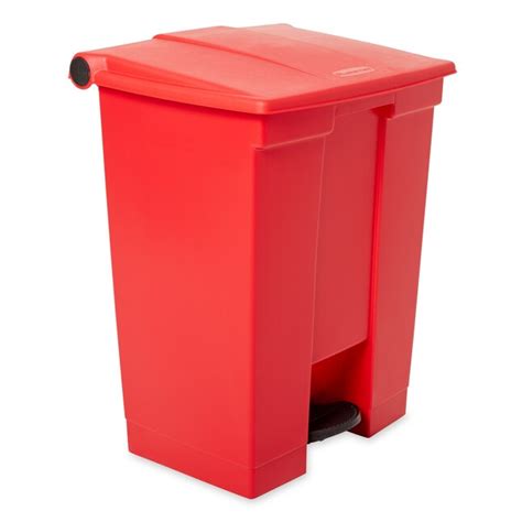 Rubbermaid Commercial Products Step On Can 18g68l Red In The Trash