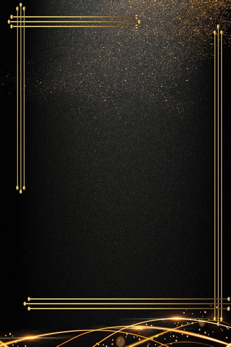 Black Gold Business Invitation Invitation Background