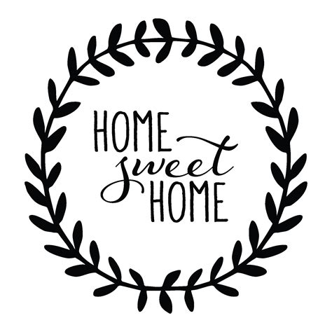 Home Sweet Home Leaves Wall Quotes Decal