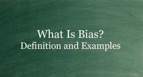 What Is Bias Definition And Usage Of This Term Philnews