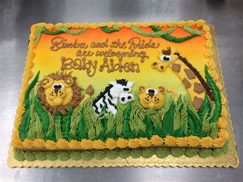 Baby Shower Jungle Theme Sheet Cakes